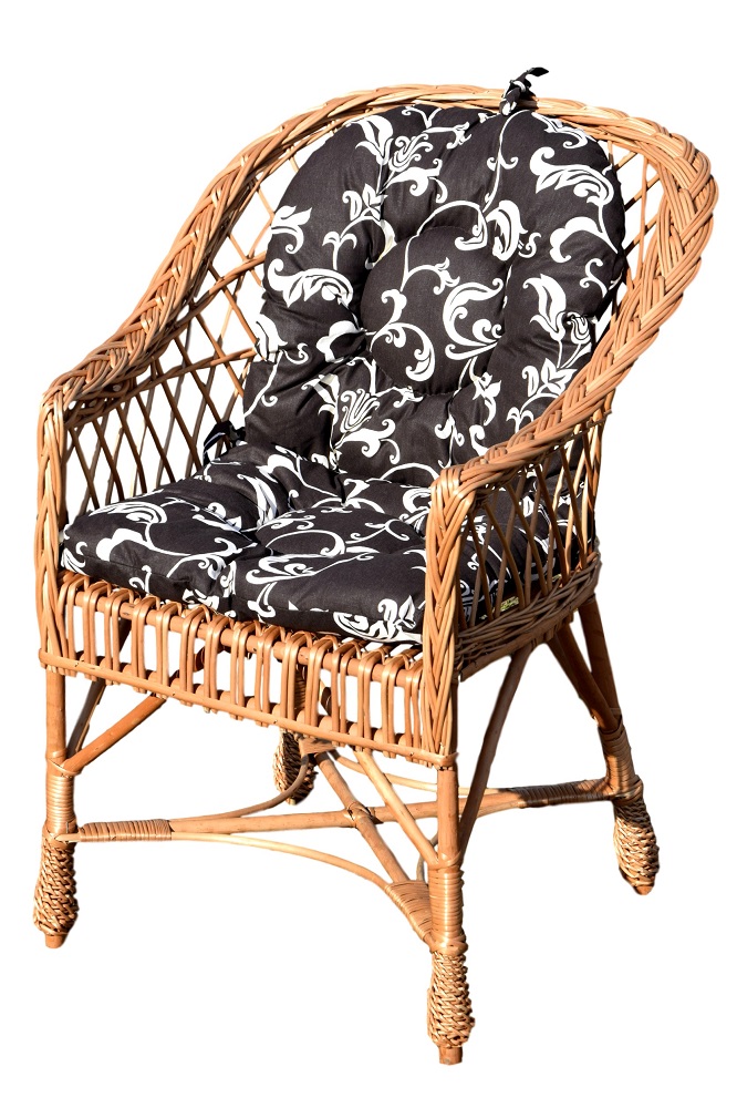 Fotel wiklinowy Z WIKLINY krzesło + poduszki różne