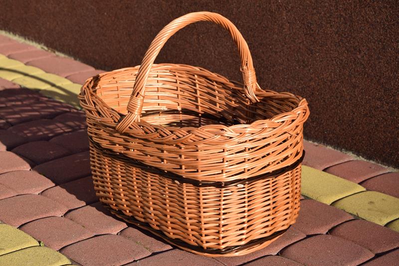 Koszyk kosz na zakupy WIKLINOWY z wikliny piknik