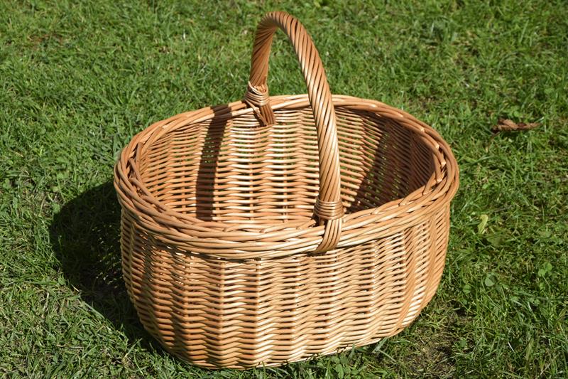 Koszyk kosz na zakupy wiklinowy z wikliny piknik